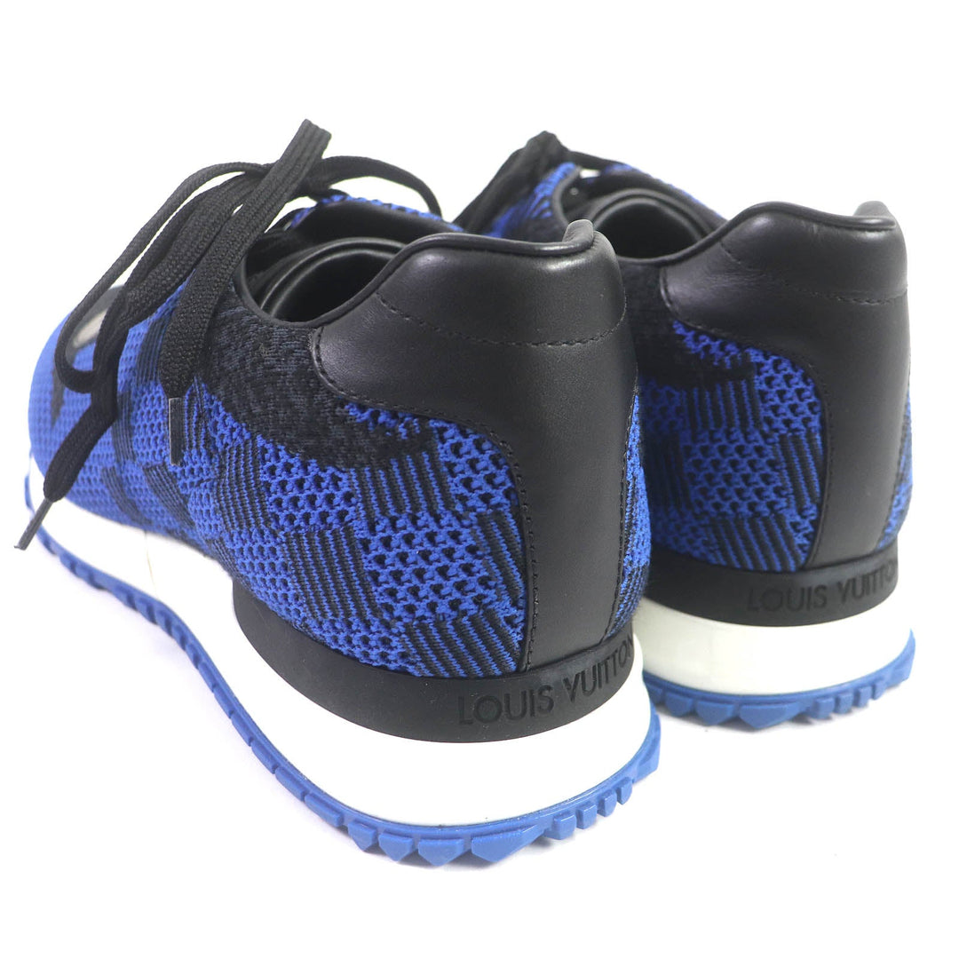 LOUIS VUITTON Low cut sneakers fabric blue-black LV Runaway Line mens 5 Used Authentic