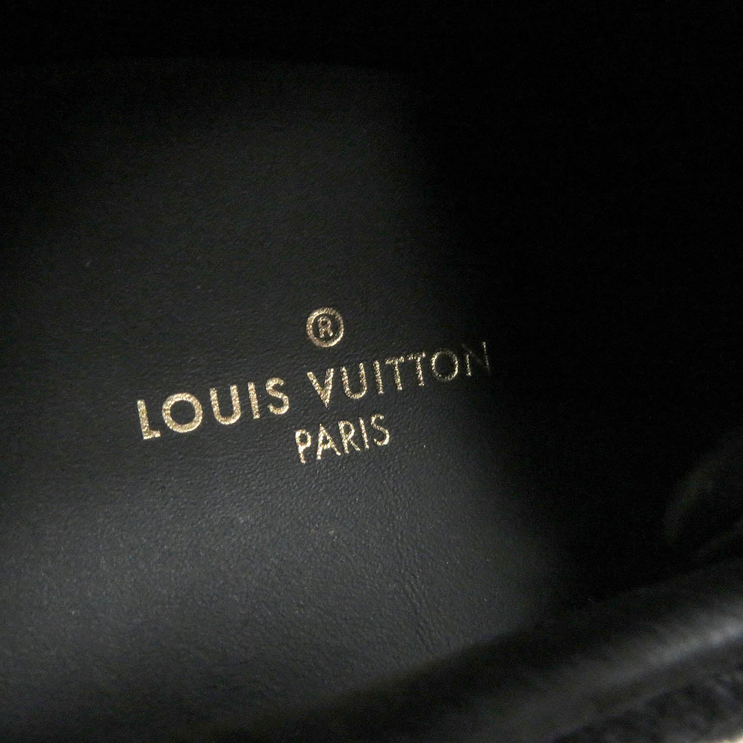 LOUIS VUITTON Low cut sneakers fabric blue-black LV Runaway Line mens 5 Used Authentic