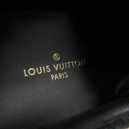 LOUIS VUITTON Low cut sneakers fabric blue-black LV Runaway Line mens 5 Used Authentic