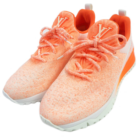 LOUIS VUITTON Low cut sneakers fabric Neon orange VNR line mens 6 Used Authentic