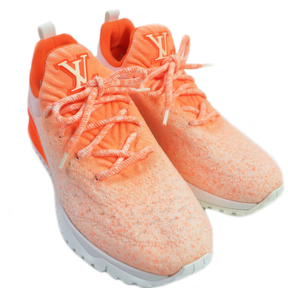 LOUIS VUITTON Low cut sneakers fabric Neon orange VNR line mens 6 Used Authentic