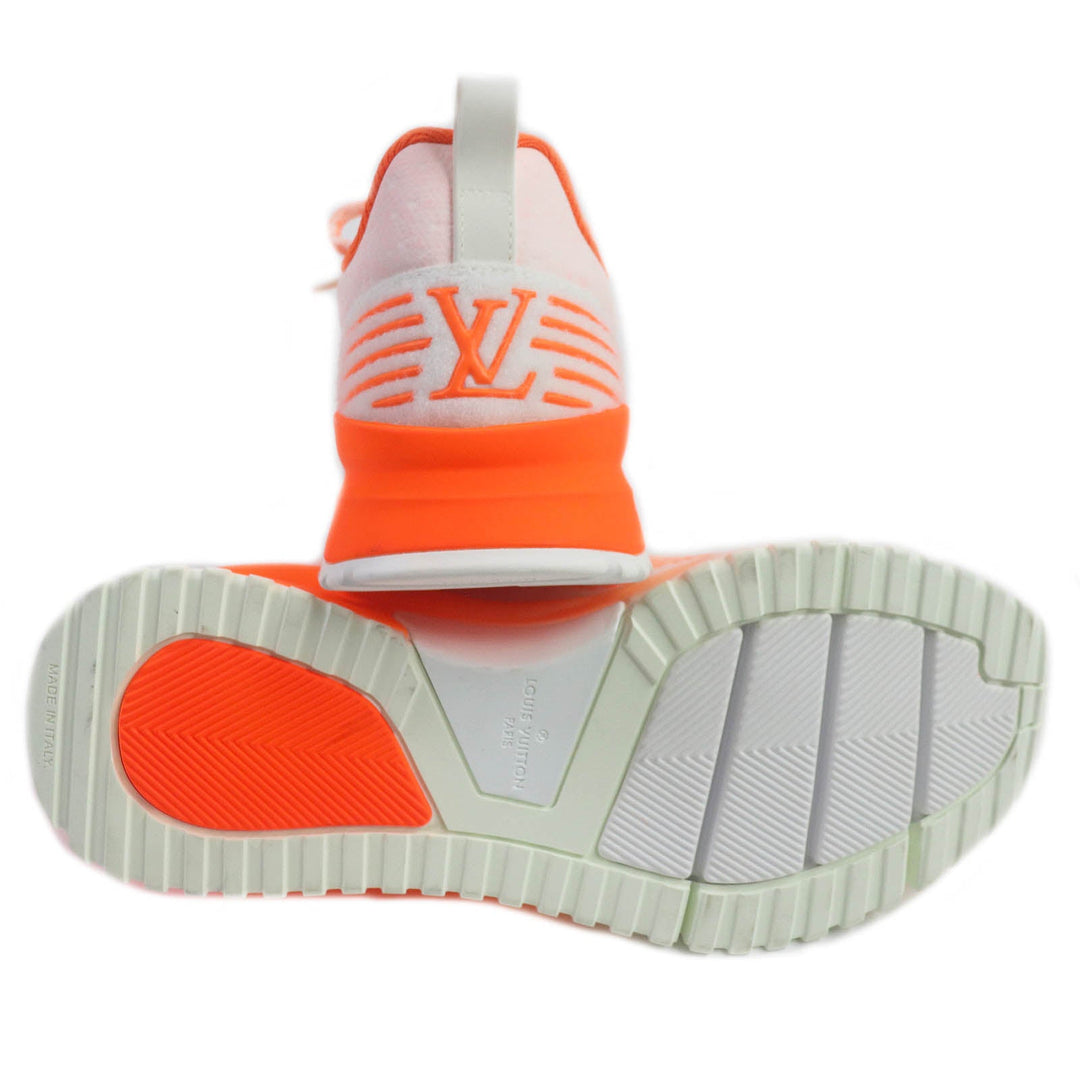 LOUIS VUITTON Low cut sneakers fabric Neon orange VNR line mens 6 Used Authentic