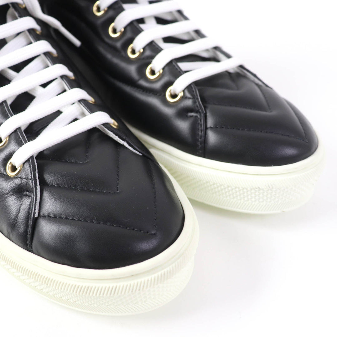 LOUIS VUITTON High cut sneakers Main: Leather black Stellar Line Women 37 Used Authentic