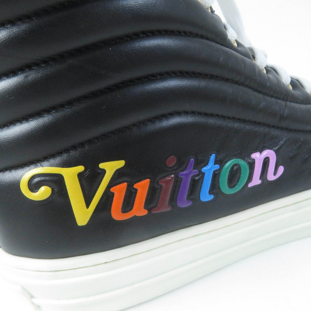 LOUIS VUITTON High cut sneakers Main: Leather black Stellar Line Women 37 Used Authentic