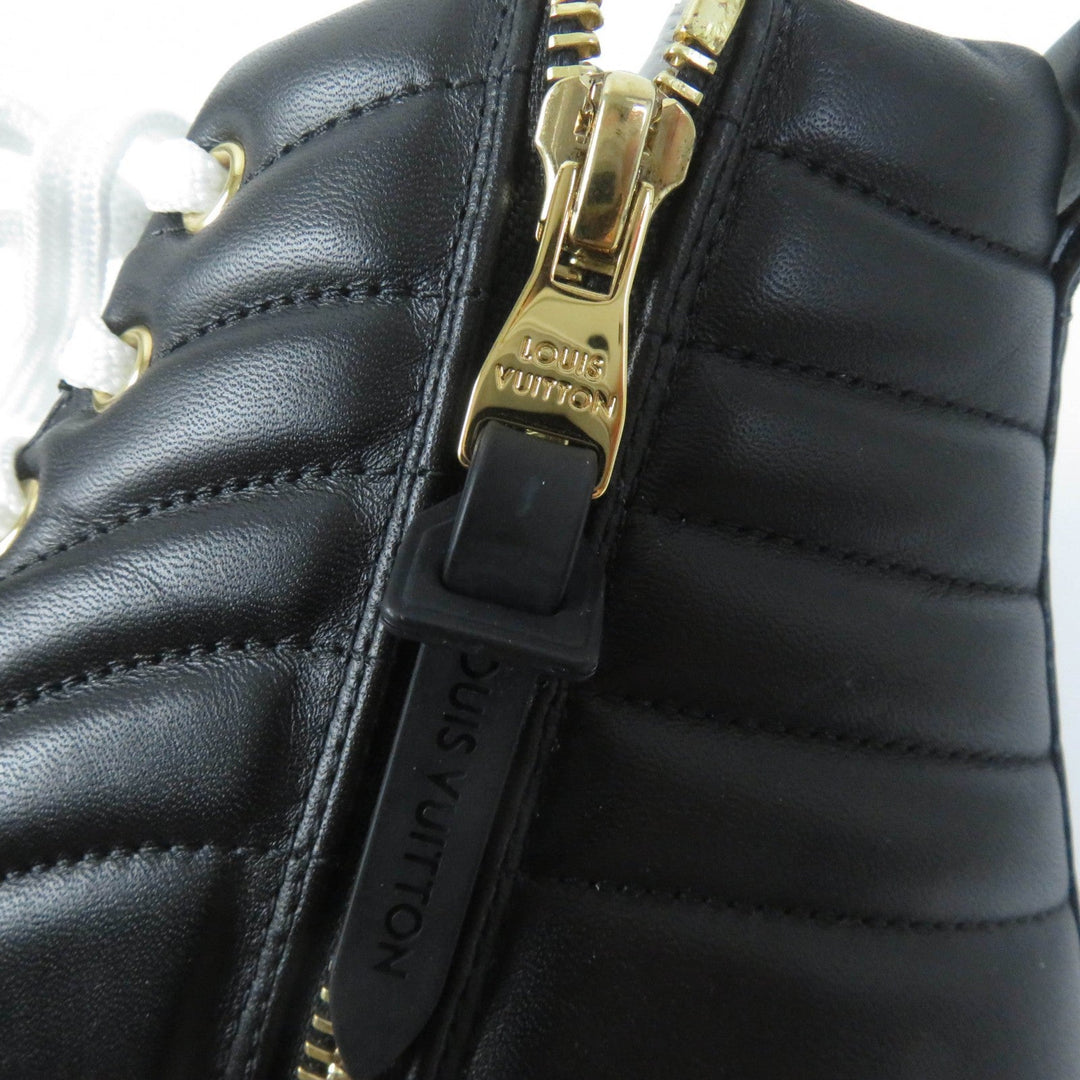 LOUIS VUITTON High cut sneakers Main: Leather black Stellar Line Women 37 Used Authentic
