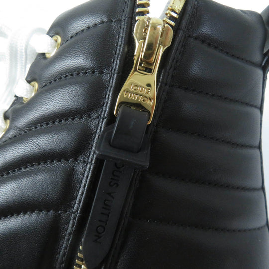 LOUIS VUITTON High cut sneakers Main: Leather black Stellar Line Women 37 Used Authentic