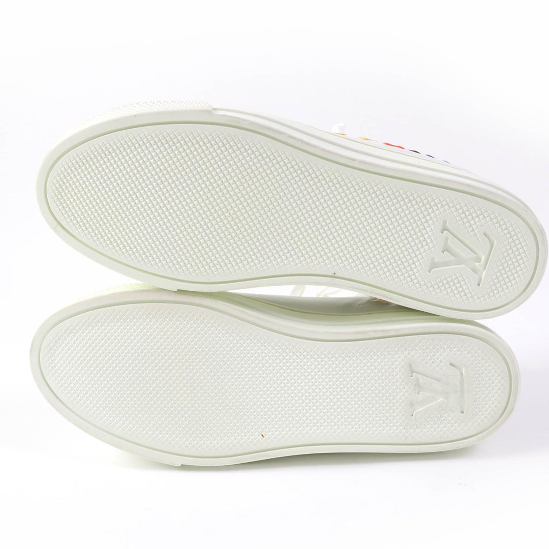 LOUIS VUITTON High cut sneakers Main: Leather white Stellar Line Women 36 Used Authentic
