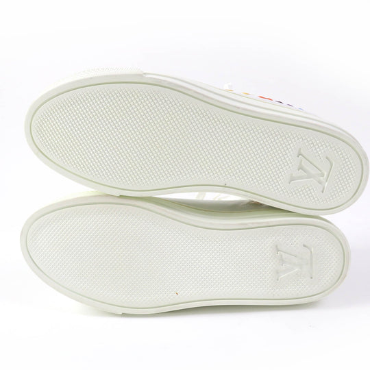 LOUIS VUITTON High cut sneakers Main: Leather white Stellar Line Women 36 Used Authentic