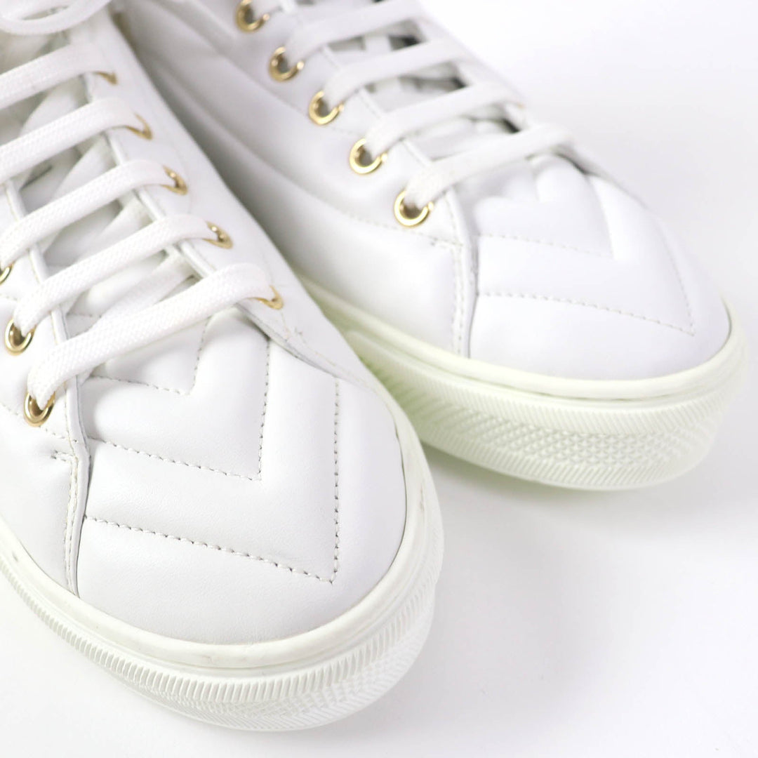 LOUIS VUITTON High cut sneakers Main: Leather white Stellar Line Women 36 Used Authentic