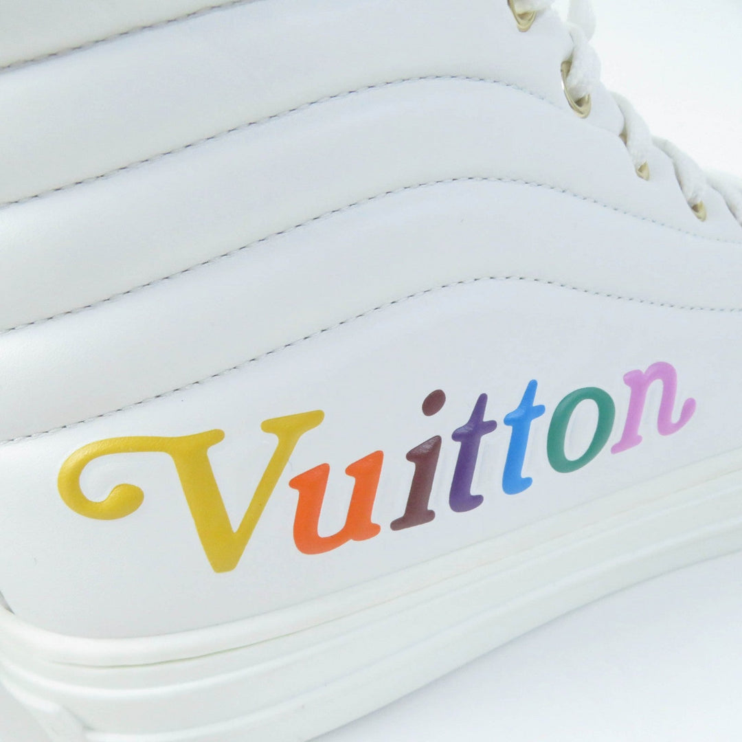 LOUIS VUITTON High cut sneakers Main: Leather white Stellar Line Women 36 Used Authentic