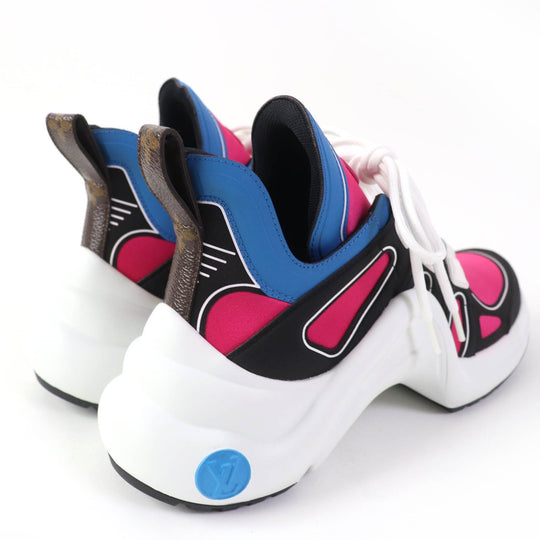 LOUIS VUITTON sneakers Rubber x Technical Satin multicolor arc light line Women 36 Used Authentic