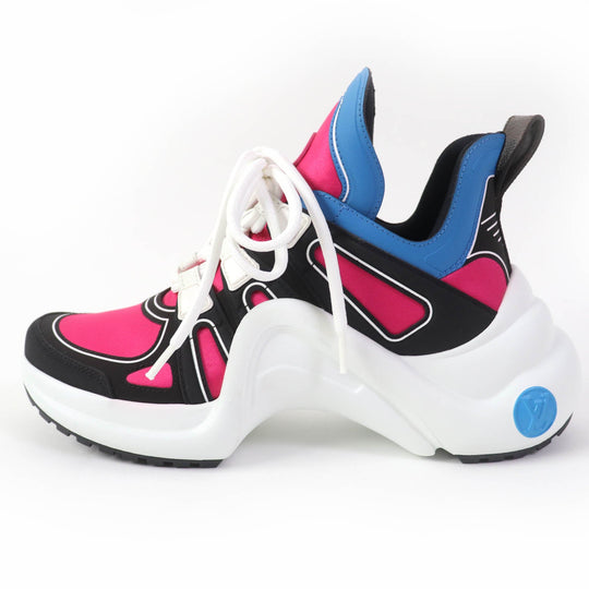 LOUIS VUITTON sneakers Rubber x Technical Satin multicolor arc light line Women 36 Used Authentic