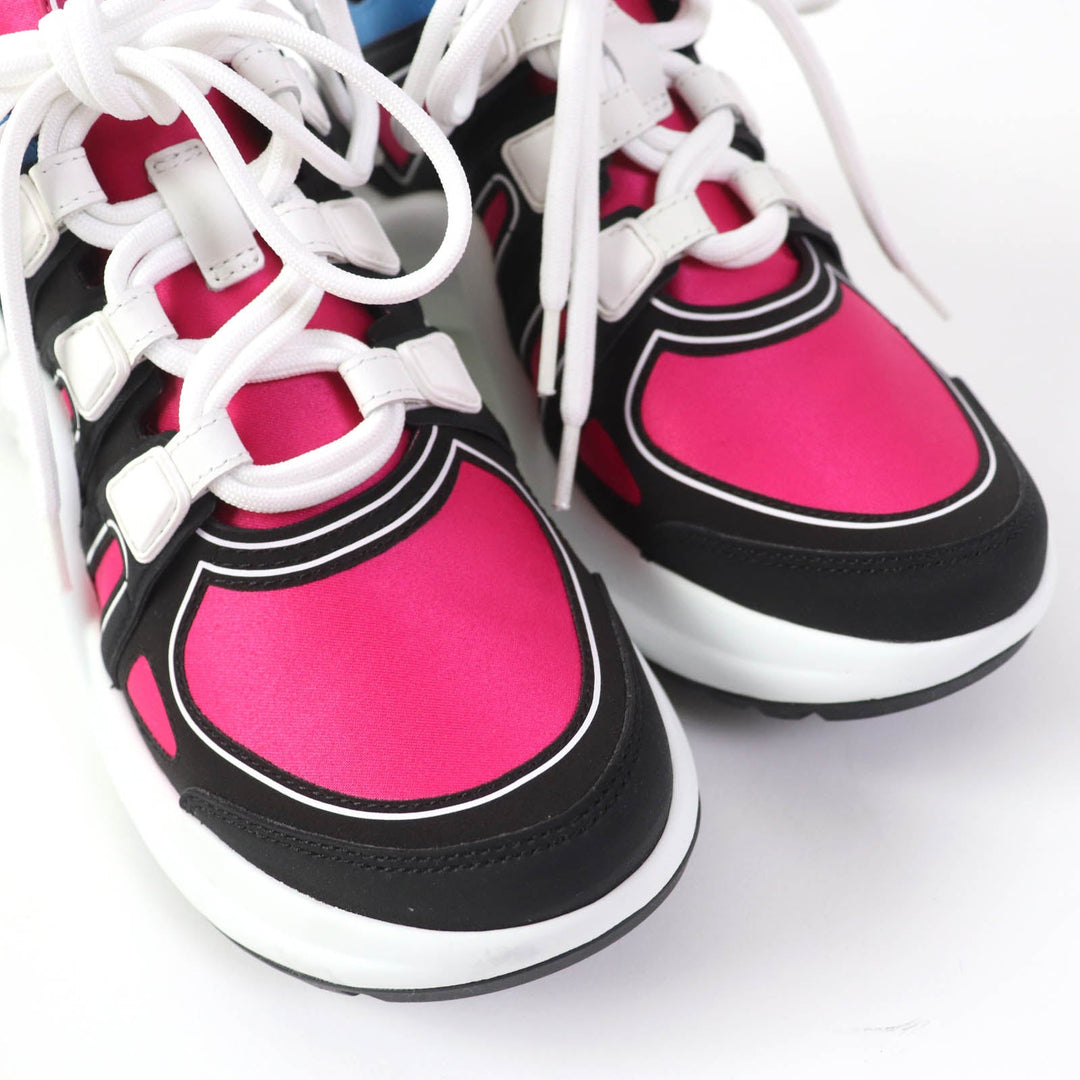 LOUIS VUITTON sneakers Rubber x Technical Satin multicolor arc light line Women 36 Used Authentic