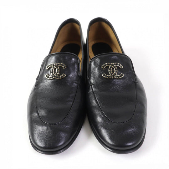 CHANEL loafers 23A G45008 Main: Leather black Women 38 1/2 C Used Authentic