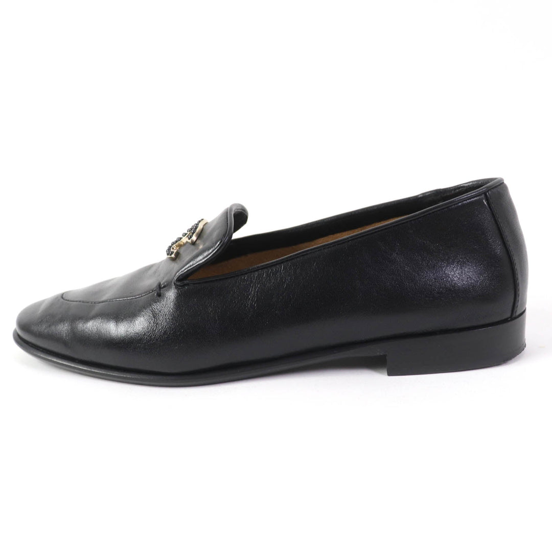 CHANEL loafers 23A G45008 Main: Leather black Women 38 1/2 C Used Authentic