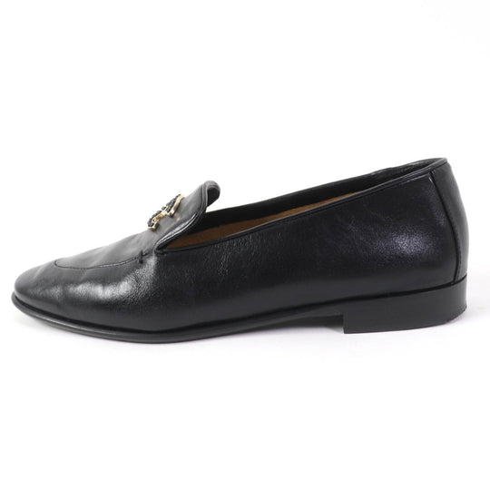 CHANEL loafers 23A G45008 Main: Leather black Women 38 1/2 C Used Authentic