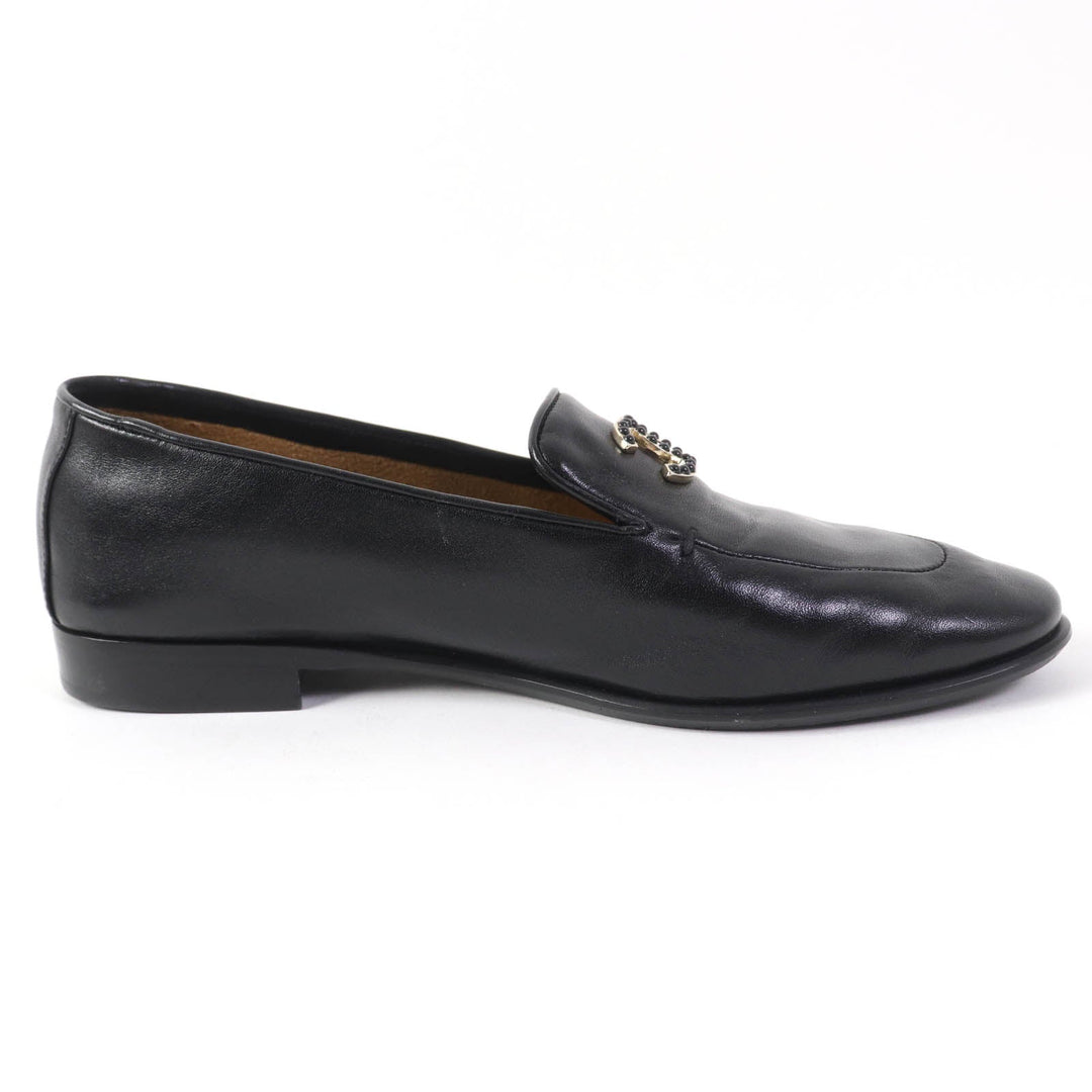CHANEL loafers 23A G45008 Main: Leather black Women 38 1/2 C Used Authentic