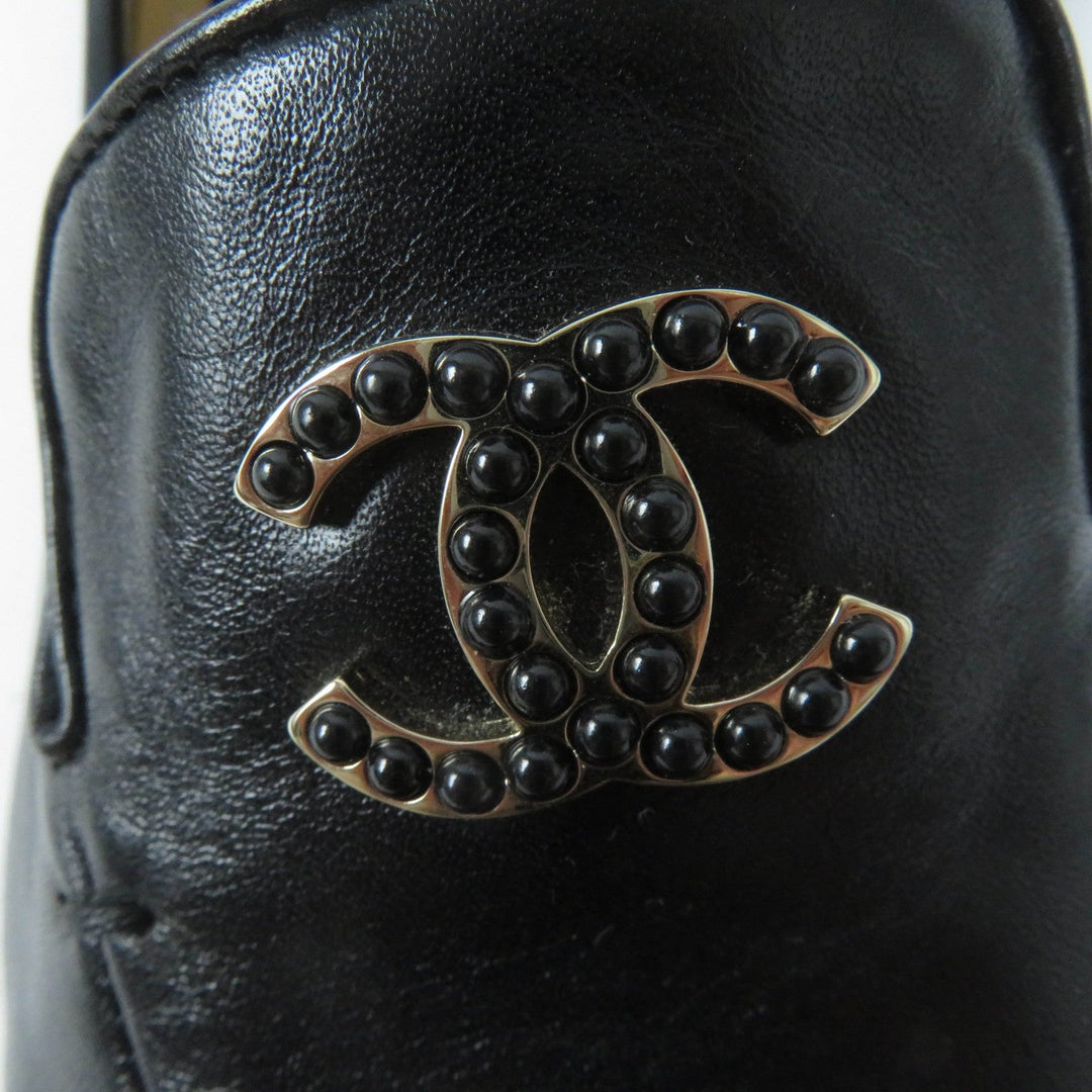CHANEL loafers 23A G45008 Main: Leather black Women 38 1/2 C Used Authentic
