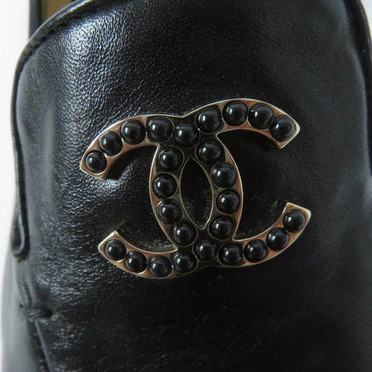 CHANEL loafers 23A G45008 Main: Leather black Women 38 1/2 C Used Authentic