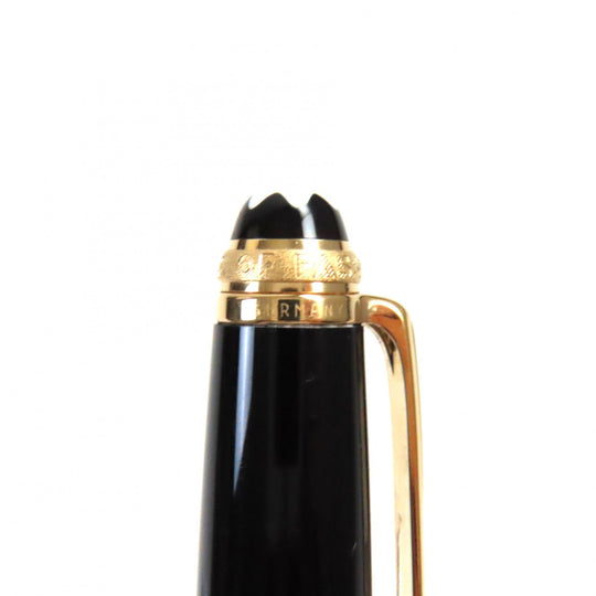 MONTBLANC Ballpoint pen Stone: Diamond Black gold Meisterstck mens Used Authentic