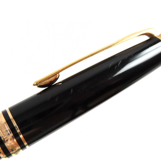 MONTBLANC Ballpoint pen Stone: Diamond Black gold Meisterstck mens Used Authentic