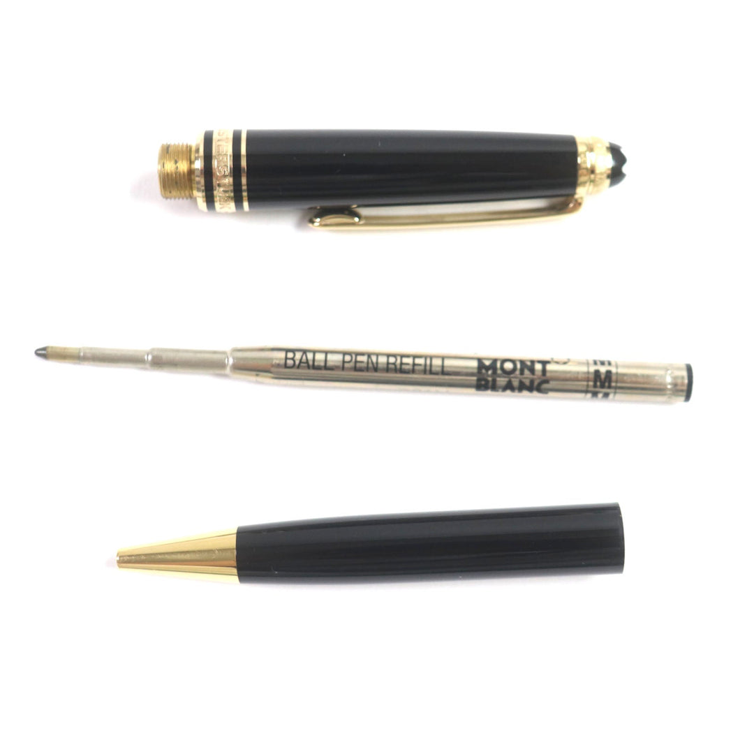 MONTBLANC Ballpoint pen Stone: Diamond Black gold Meisterstck mens Used Authentic