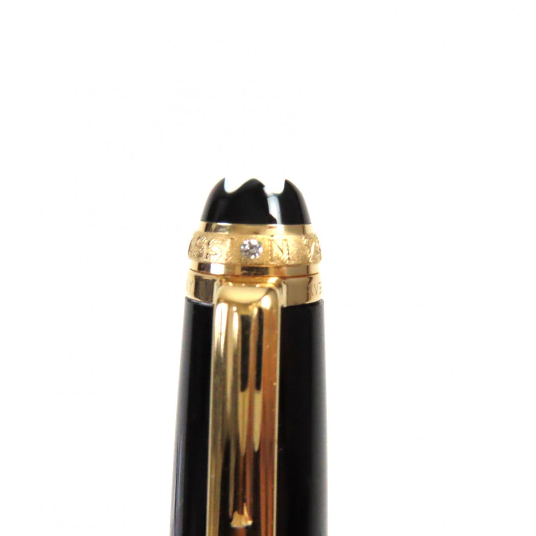 MONTBLANC Ballpoint pen Stone: Diamond Black gold Meisterstck mens Used Authentic