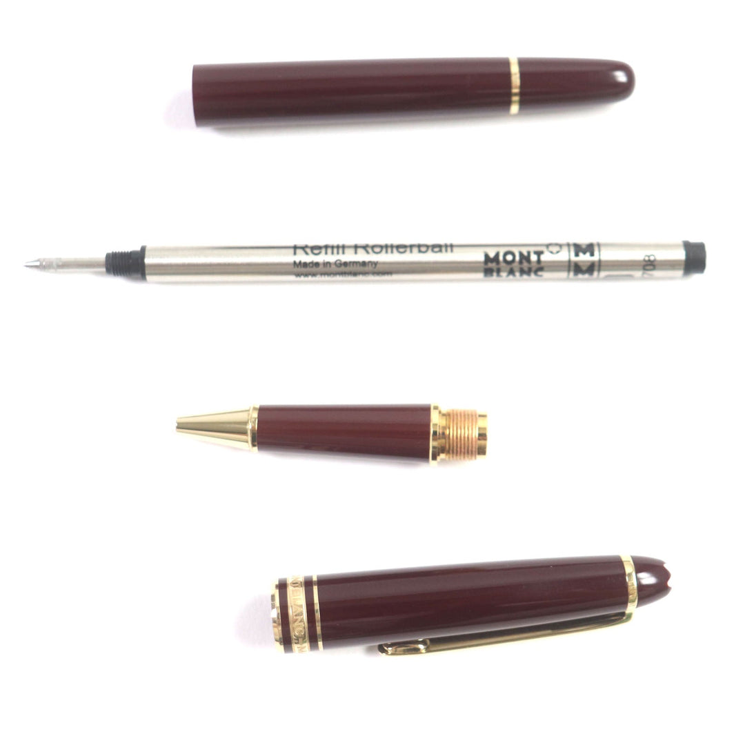 MONTBLANC Ballpoint pen �\ Bordeaux Gold Meisterstck mens Used Authentic