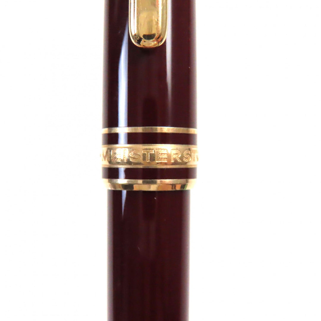 MONTBLANC Ballpoint pen �\ Bordeaux Gold Meisterstck mens Used Authentic