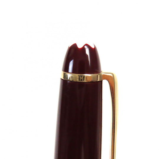 MONTBLANC Ballpoint pen �\ Bordeaux Gold Meisterstck mens Used Authentic