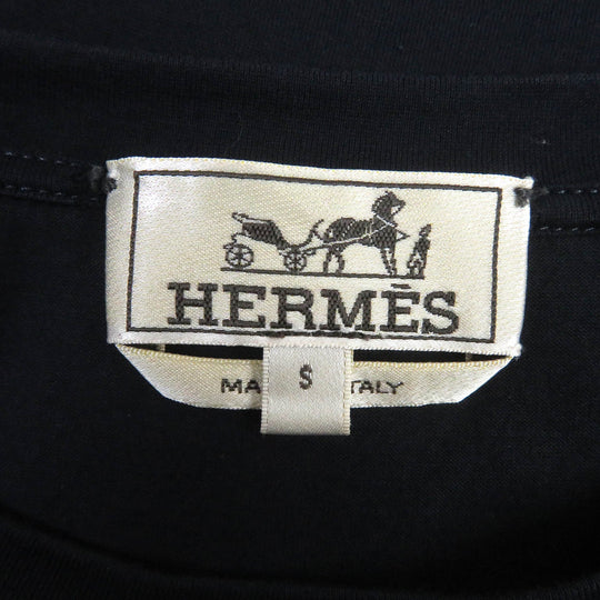 HERMES Short sleeve T-shirt Main: 100% cotton Dark navy mens S Used Authentic