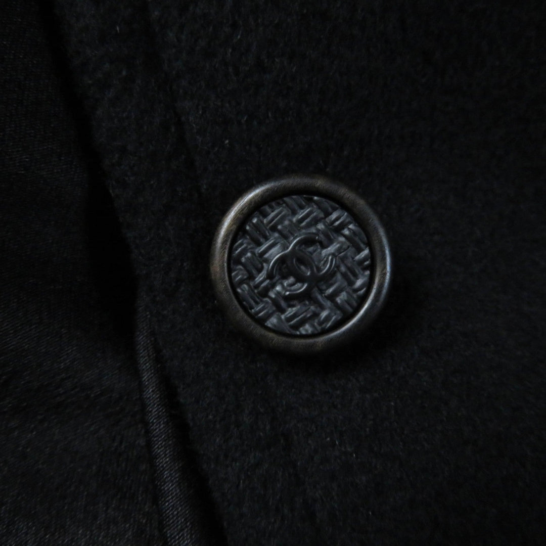 CHANEL coat 05A P26790 Outer: 98% cashmere, Outer: 2% elastane, Lining: 100% silk black Women 36 Used Authentic