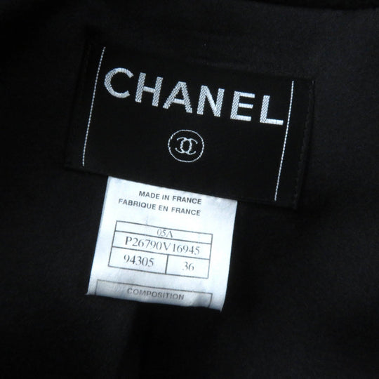 CHANEL coat 05A P26790 Outer: 98% cashmere, Outer: 2% elastane, Lining: 100% silk black Women 36 Used Authentic