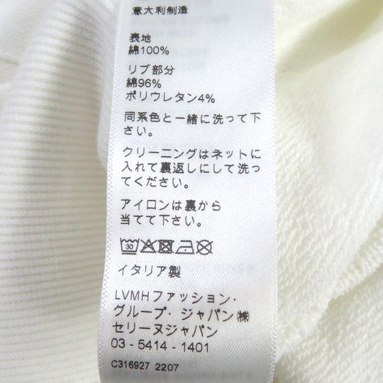 CELINE Hoodie 2Y753670Q Main: 100% cotton, part: 96% cotton, part: 4% polyurethane white mens XL Used Authentic