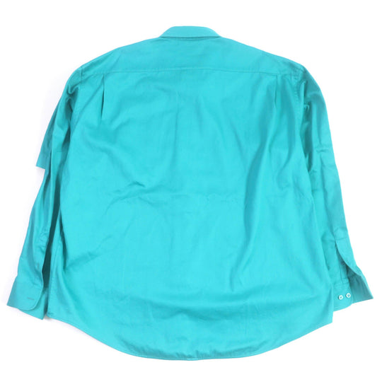 BALENCIAGA Long sleeve shirt 595219 Main: 100% cotton turquoise blue mens 40 Used Authentic