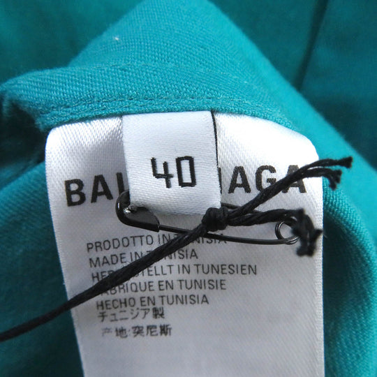 BALENCIAGA Long sleeve shirt 595219 Main: 100% cotton turquoise blue mens 40 Used Authentic