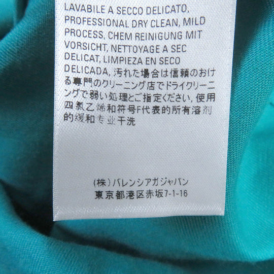 BALENCIAGA Long sleeve shirt 595219 Main: 100% cotton turquoise blue mens 40 Used Authentic