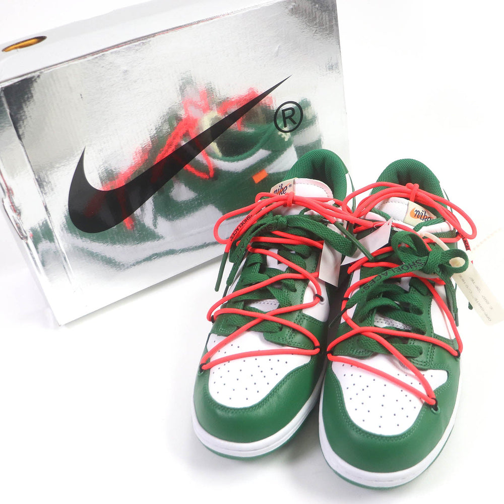 NIKE Low cut sneakers CT0856-100 Main: Leather Pine green DUNK LOW LTHR OW mens 27.5 Used Authentic