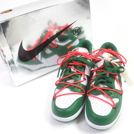 NIKE Low cut sneakers CT0856-100 Main: Leather Pine green DUNK LOW LTHR OW mens 27.5 Used Authentic