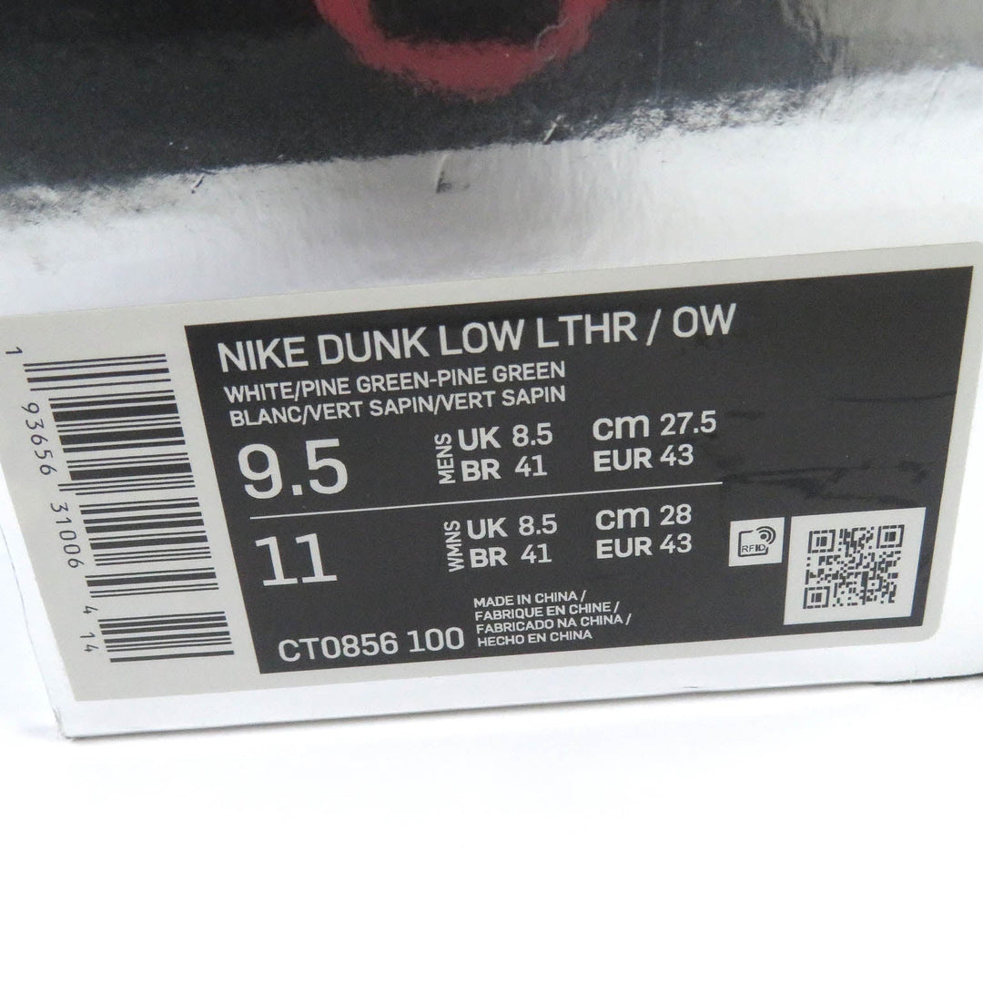 NIKE Low cut sneakers CT0856-100 Main: Leather Pine green DUNK LOW LTHR OW mens 27.5 Used Authentic