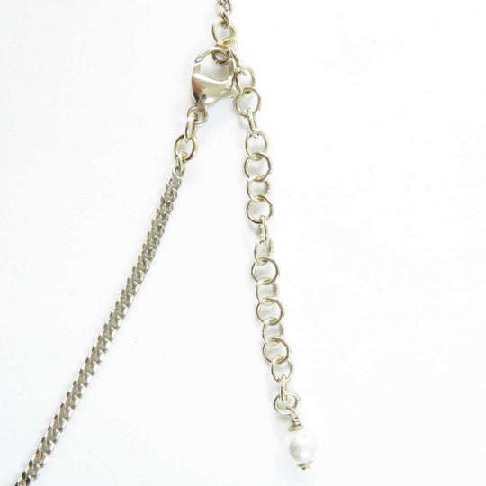 CHANEL Necklace C22B Metal, Rhinestone, Faux Pearl Black gold COCO Mark Heart Women Used Authentic