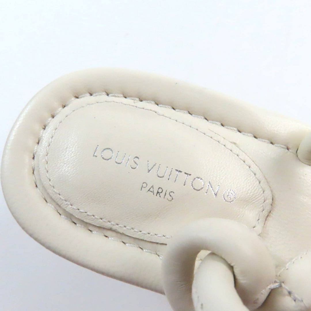 LOUIS VUITTON Sandals Main: Leather white Women 35 Used Authentic