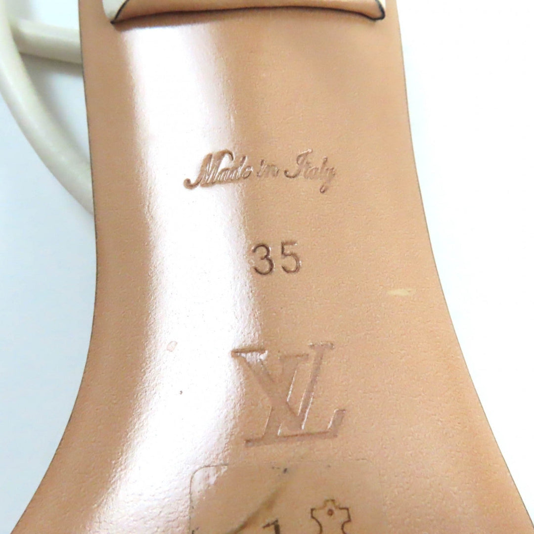 LOUIS VUITTON Sandals Main: Leather white Women 35 Used Authentic