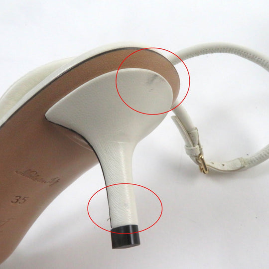 LOUIS VUITTON Sandals Main: Leather white Women 35 Used Authentic