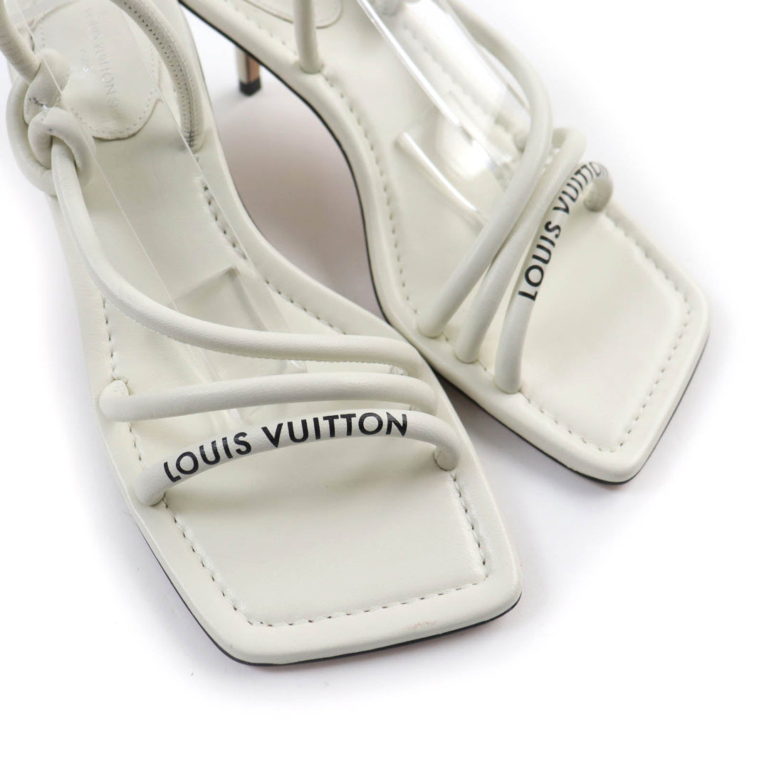 LOUIS VUITTON Sandals Main: Leather white Women 35 Used Authentic