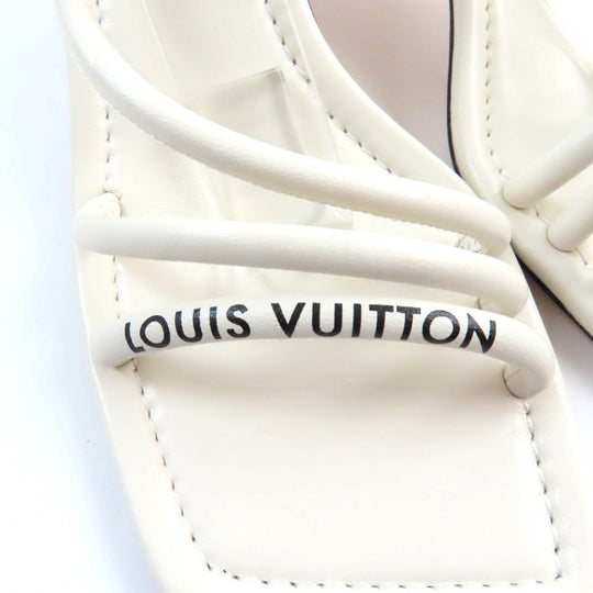 LOUIS VUITTON Sandals Main: Leather white Women 35 Used Authentic