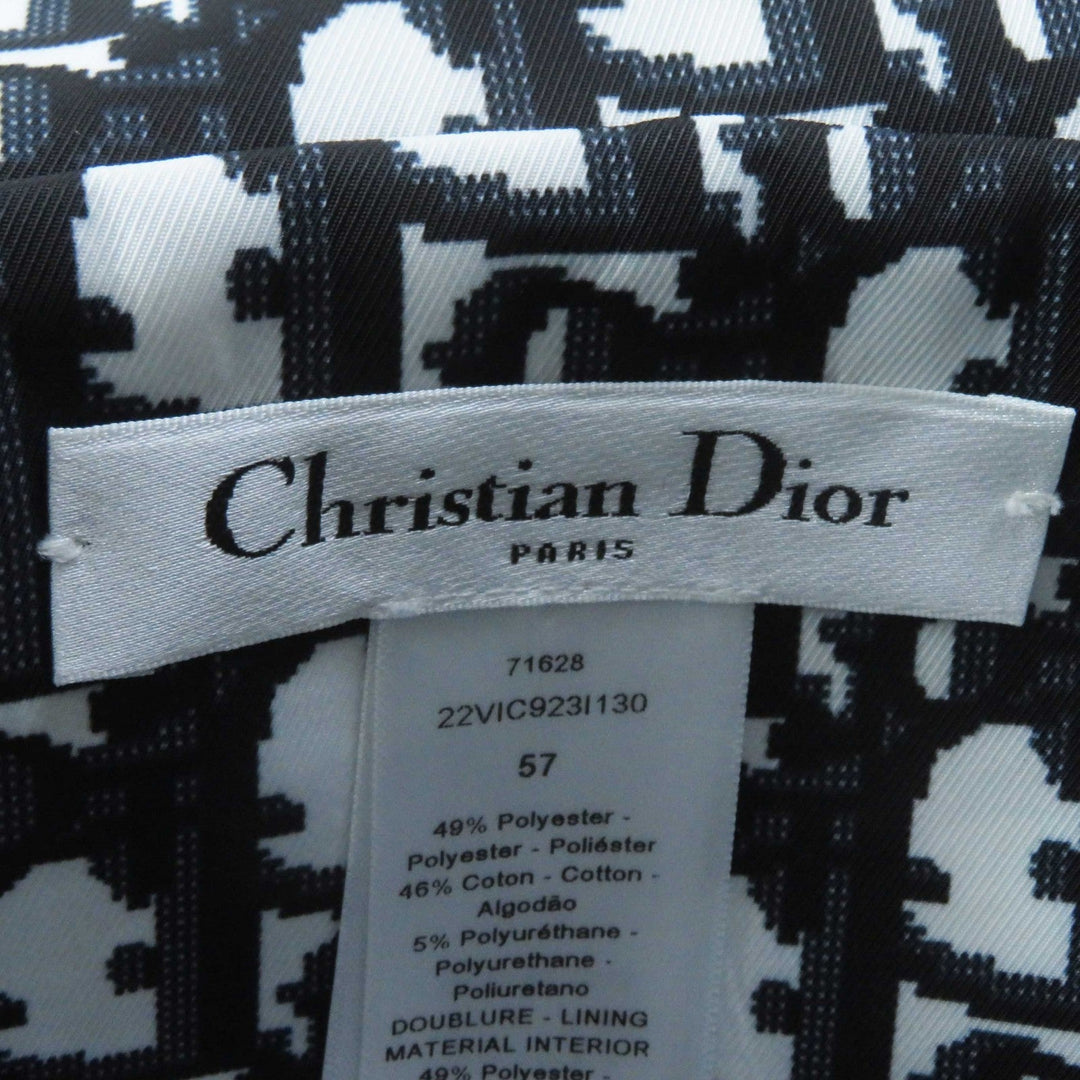 Christian Dior hat 22VIC923I130 Main: 49% polyester, Main: 46% cotton, Main: 5% polyurethane, Lining: 49% polyester, Lining: 46% cotton, : 5% polyurethane Navy white D-LITTLE VICHY REVERSIBLE Women 57 Used Authentic
