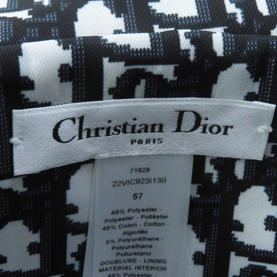 Christian Dior hat 22VIC923I130 Main: 49% polyester, Main: 46% cotton, Main: 5% polyurethane, Lining: 49% polyester, Lining: 46% cotton, : 5% polyurethane Navy white D-LITTLE VICHY REVERSIBLE Women 57 Used Authentic