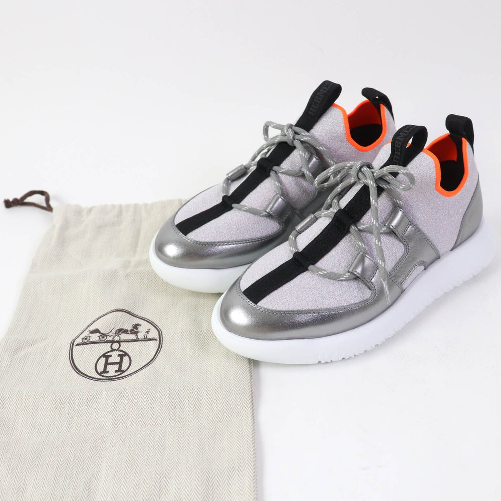 HERMES Low cut sneakers knit multicolor DUEL Duel 35 1/2