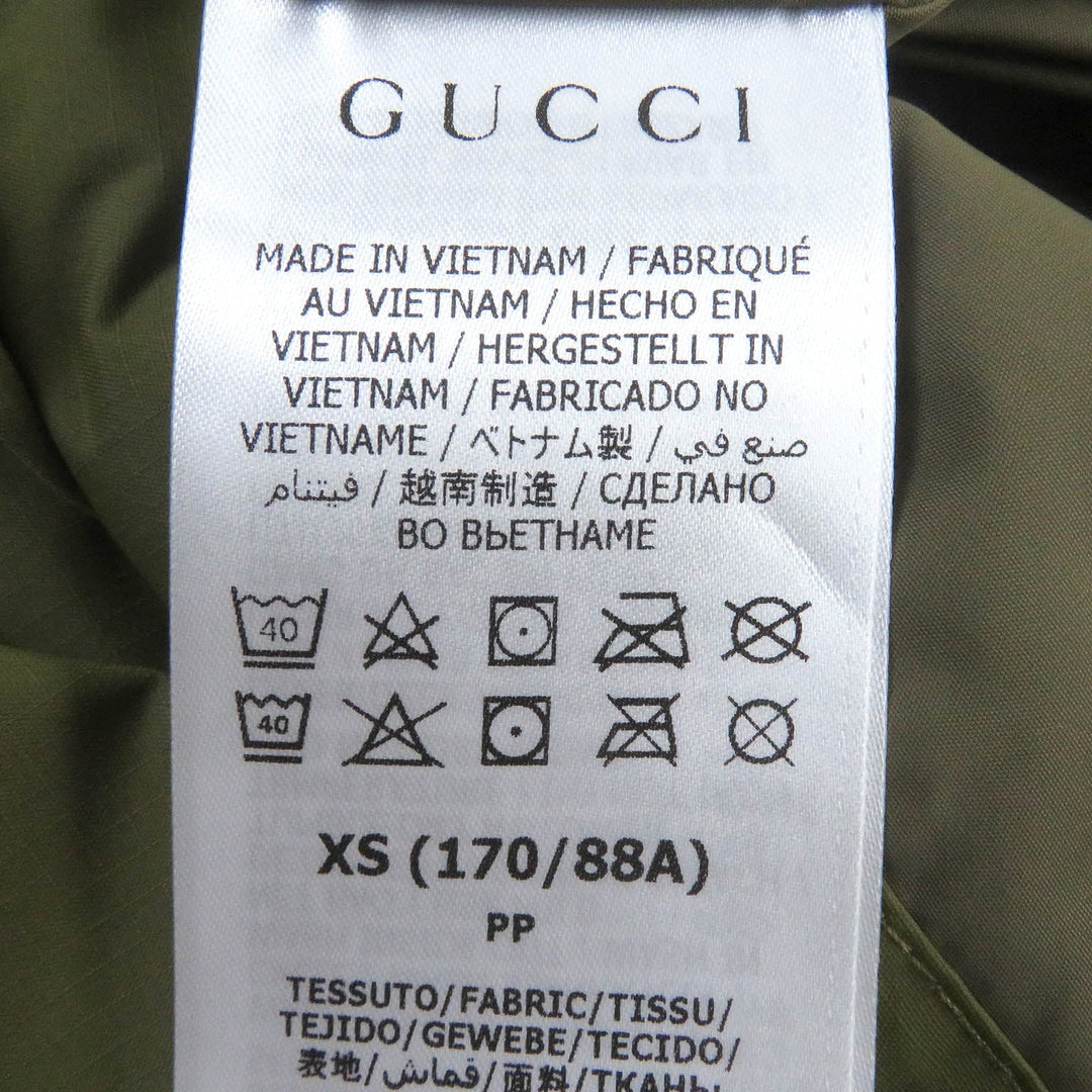 GUCCI coat 648874 Main: 100% nylon khaki mens XS Used Authentic